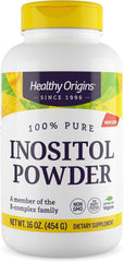 Front view of Healthy Origins Inositol Powder 454 g bottle