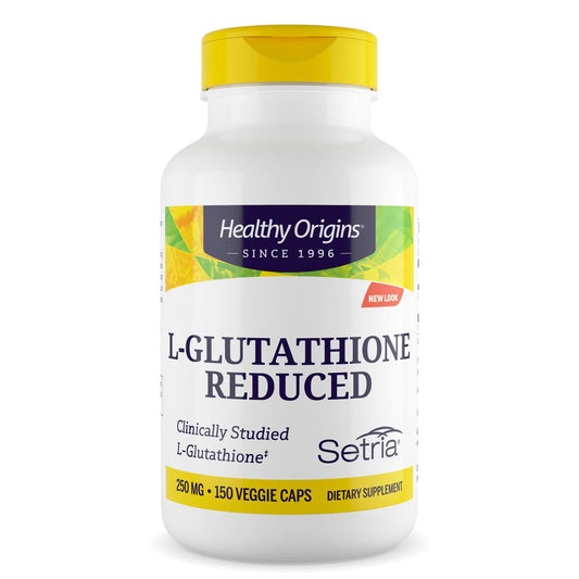 Bottle of Healthy Origins L-Glutathione 250 mg Setria