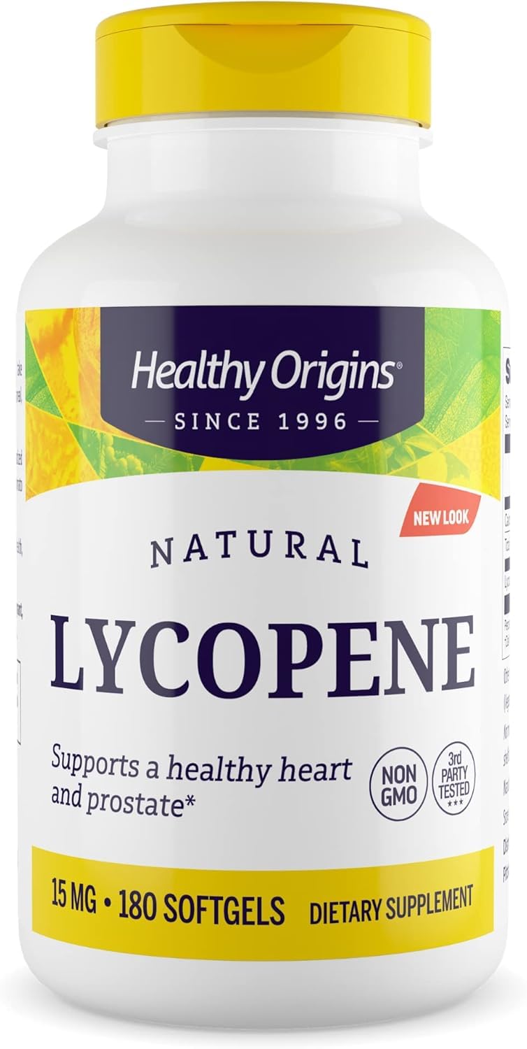 Healthy Origins Lycopene 15 mg bottle front view