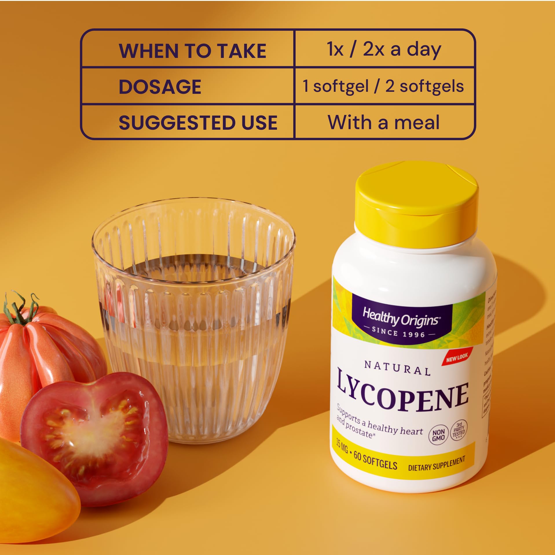 Packaging with skin and prostate health icons
