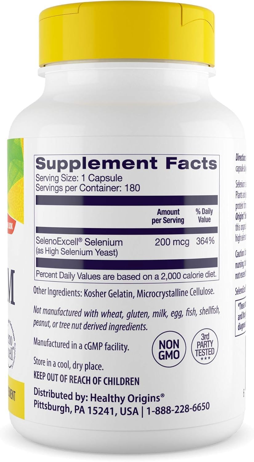 SelenoExcell selenium yeast capsules close-up
