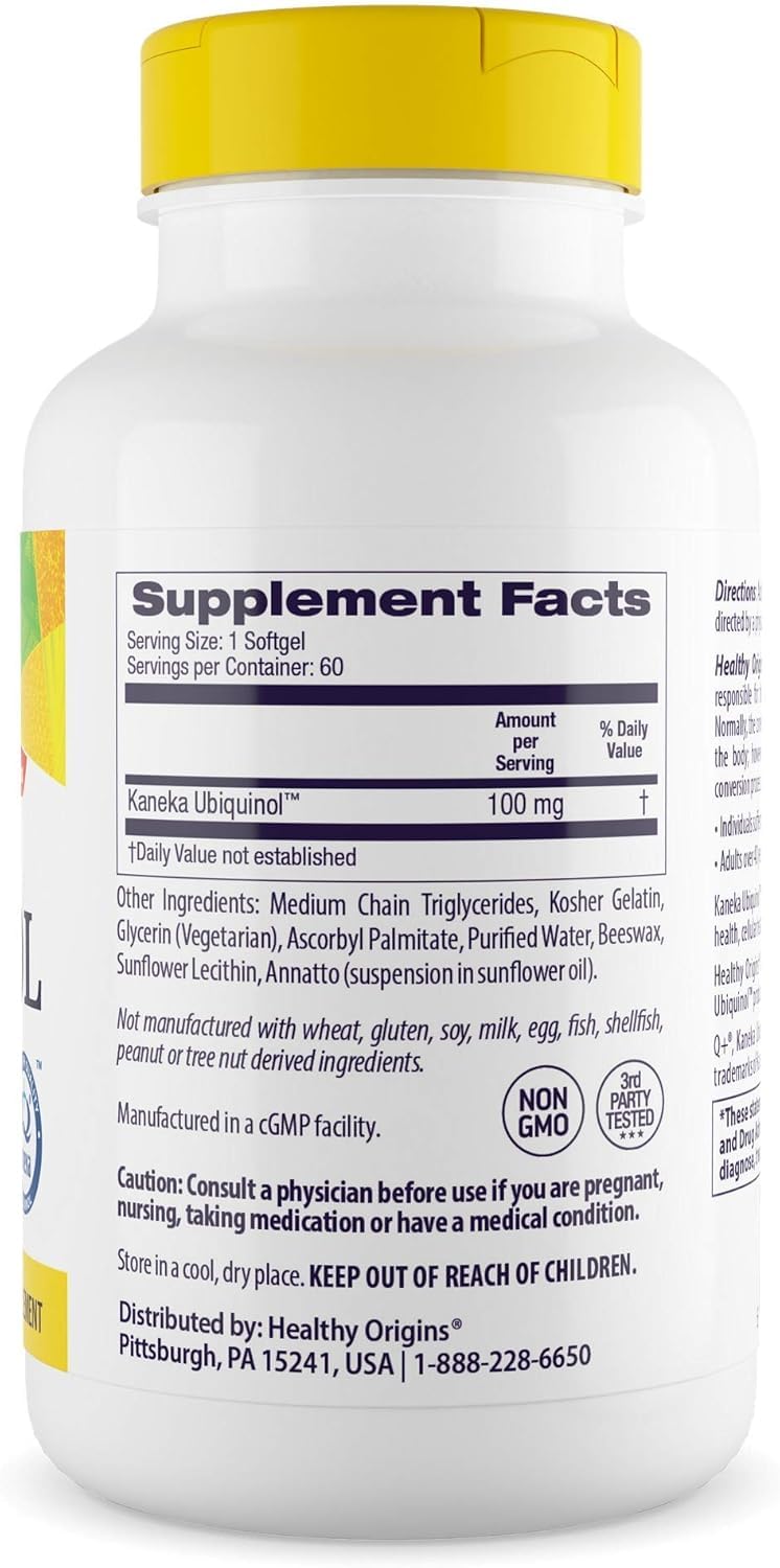 Kaneka QH ubiquinol 100 mg label