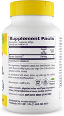 Close-up of Kaneka Ubiquinol active CoQ10 label on bottle