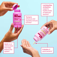 Healthy V Vitamin bottle with ingredients