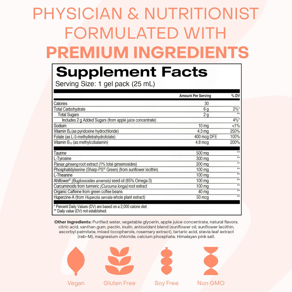 Preparing a HealthyCell Focus & Recall gel pack in a drink or smoothie