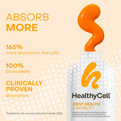 Ingredients chart highlighting glucosamine, chondroitin, curcumin, hyaluronic acid, omega-3 and collagen precursors