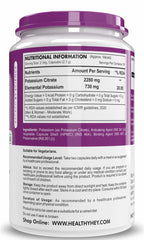 Top-down view of HealthyHey Potassium Citrate bottle