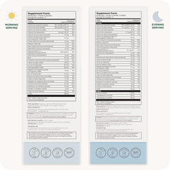 Second-trimester prenatal vitamin packaging showing AM/PM packs