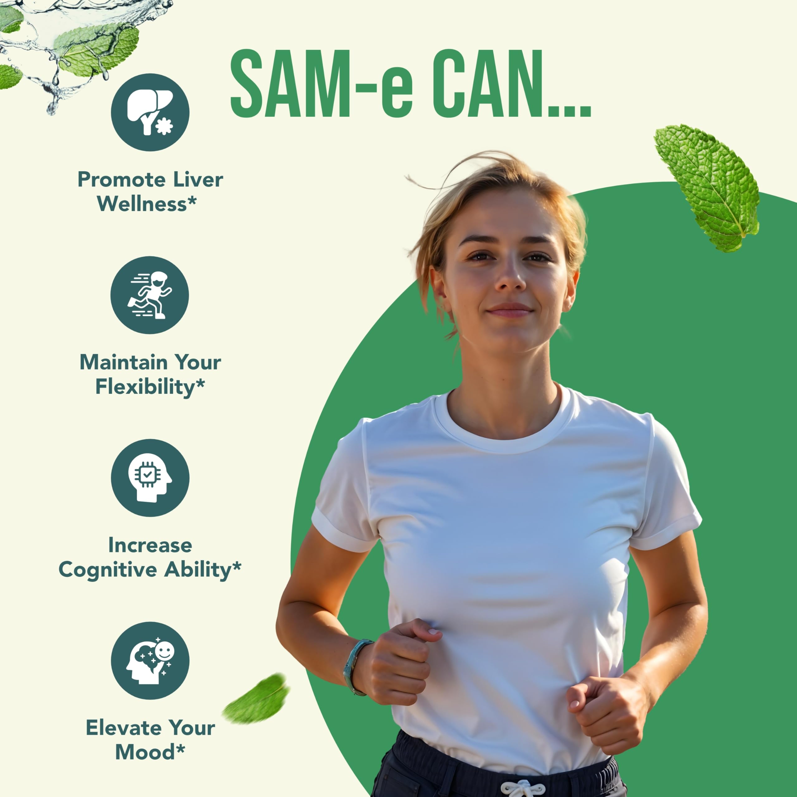 HealthyWayRx SAM-e bottle with branding on a clean surface