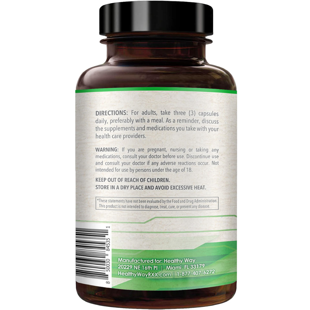 Full view of HealthyWayRx SAM-e 1500mg bottle on white backdrop