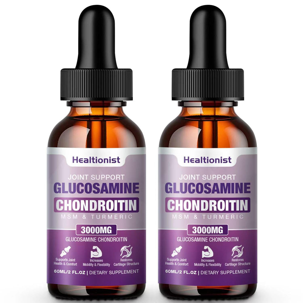 Healtionist 2-Pack Glucosamine Chondroitin MSM Liquid Drops front view