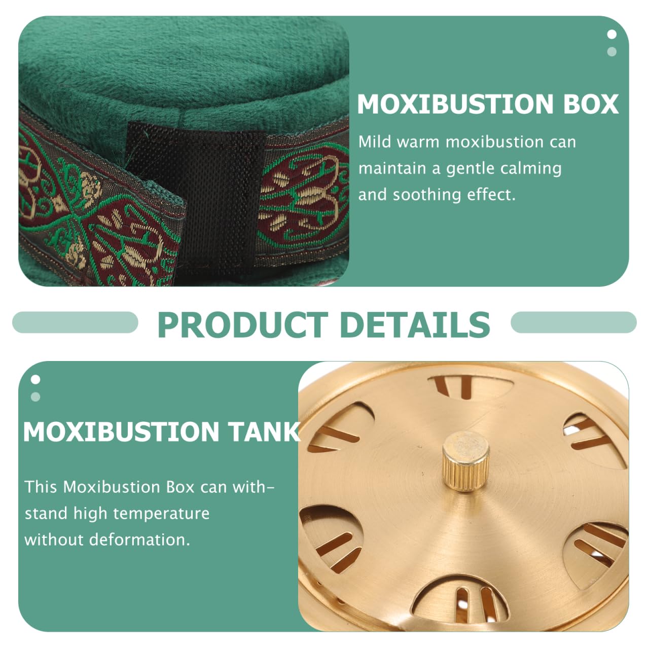 Front view of Healvian moxa box