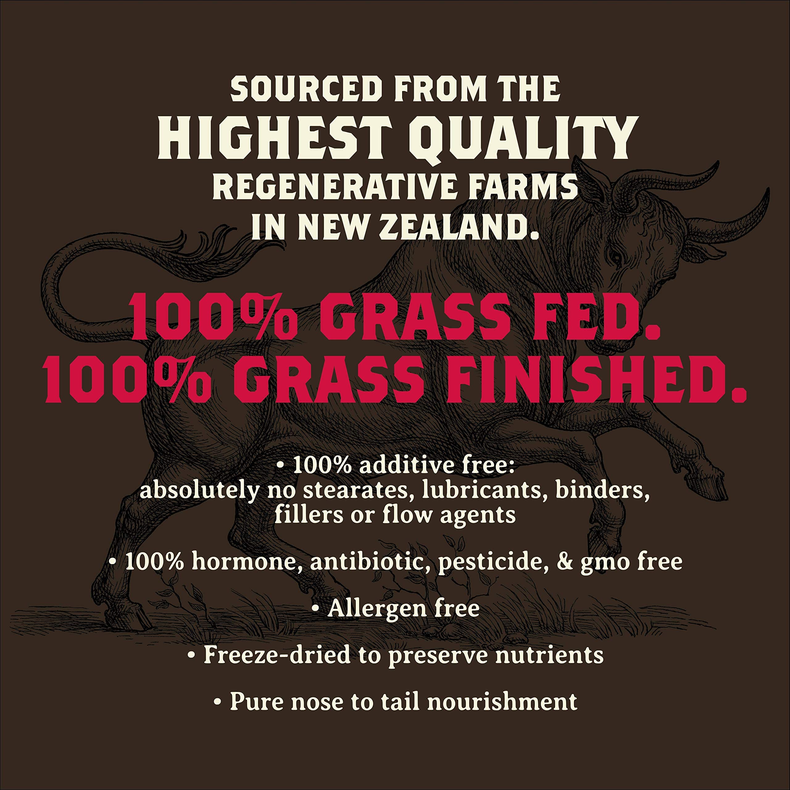 Heart & Soil Bone Matrix label highlights purity and third-party testing.