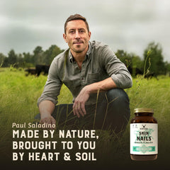 HEART & SOIL 180 capsules in a glass bottle for daily use.