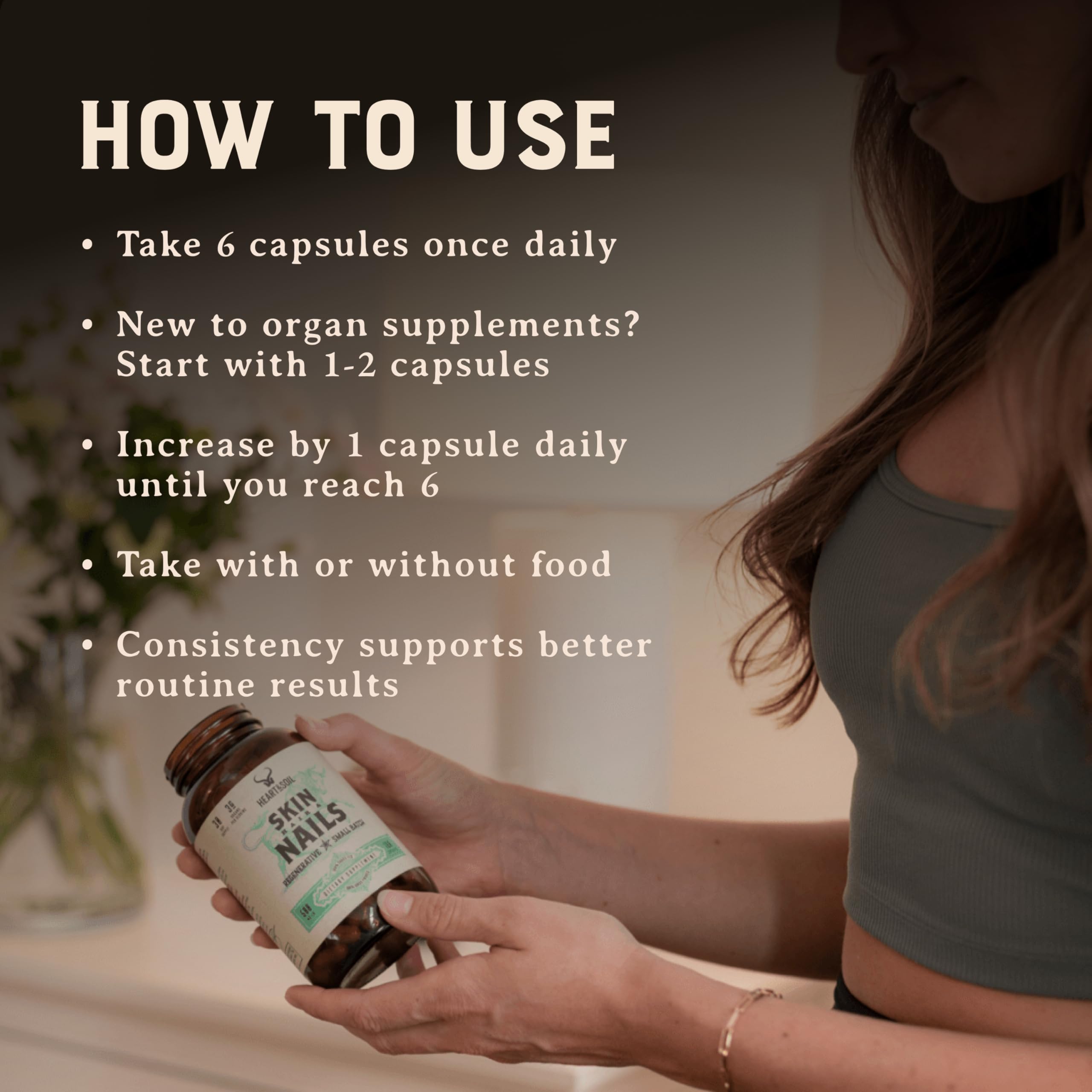 HEART & SOIL provides B12, iron, and copper for energy support.