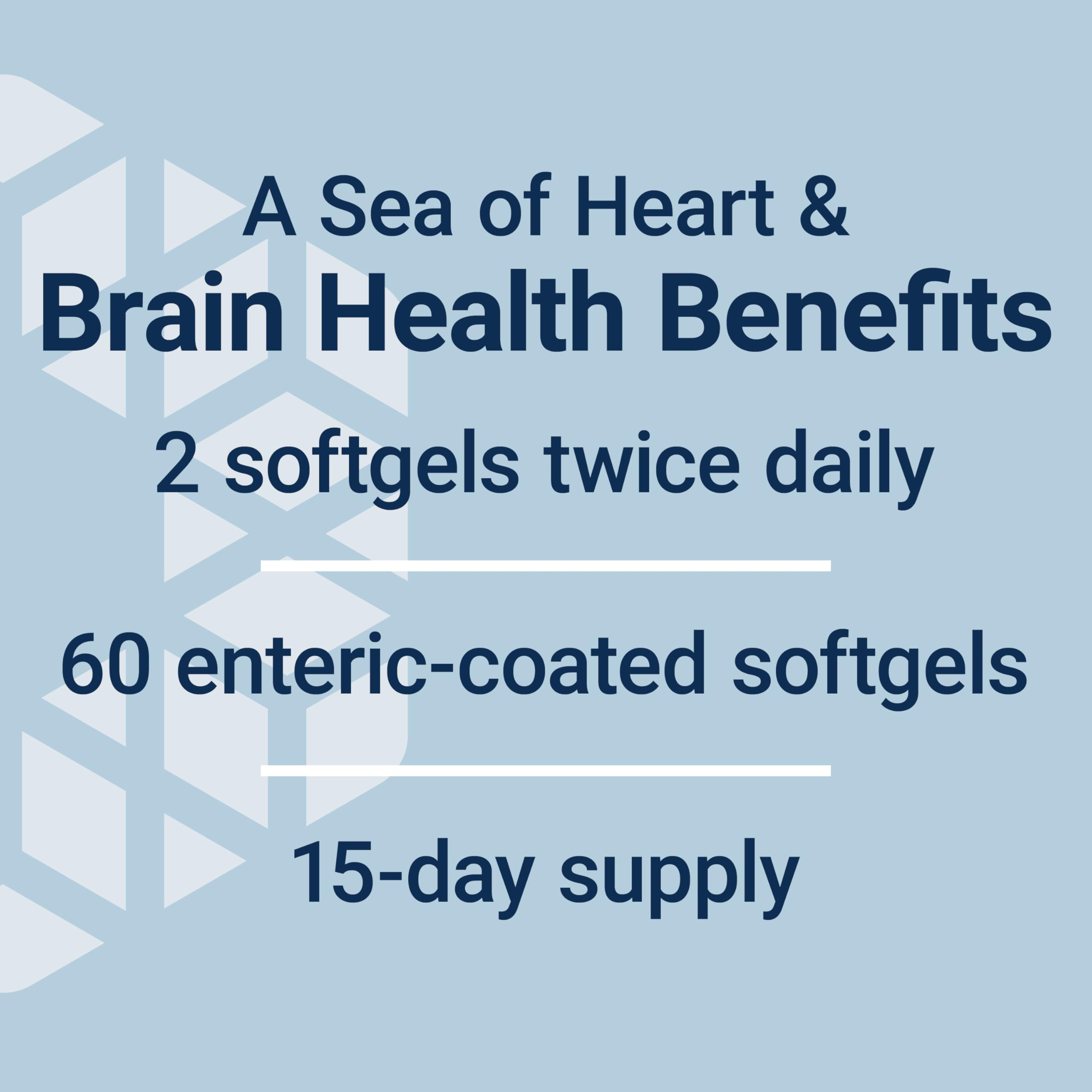 Graphic highlighting heart and brain health benefits of omega-3