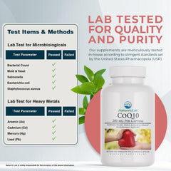 Graphic representing heart health benefits of CoQ10