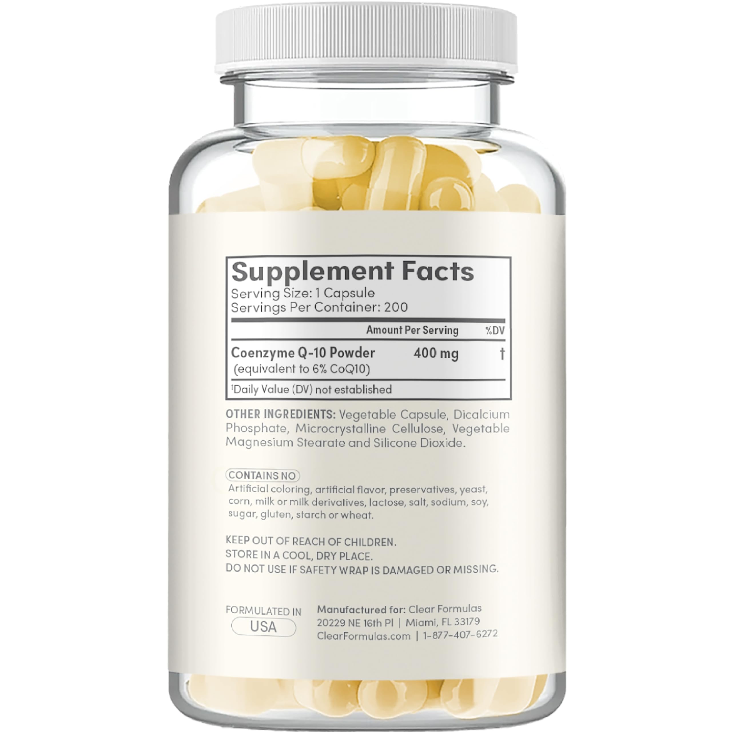 CoQ10 400mg capsules for heart health - product concept