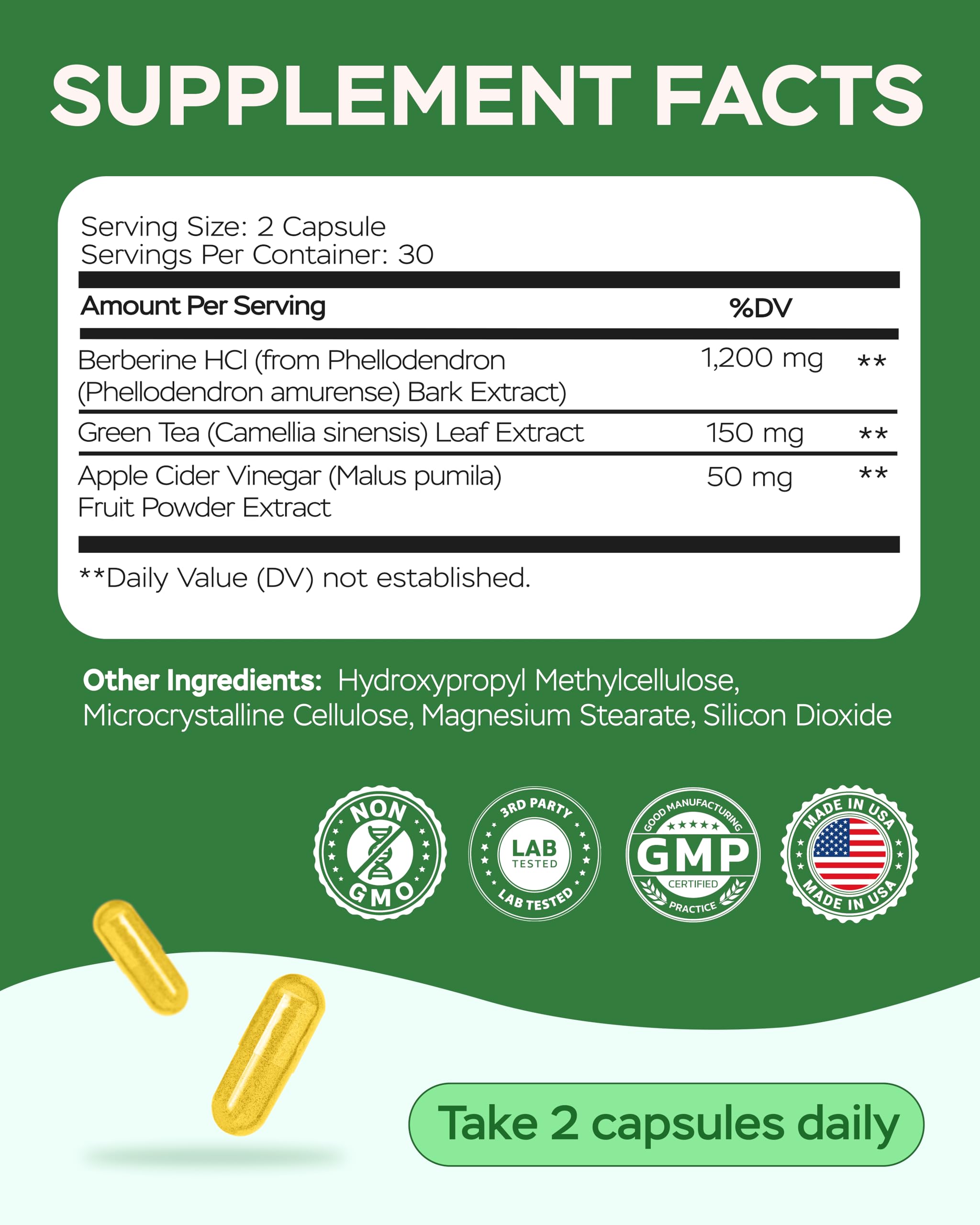 Heart health support with Berberine and green tea extract