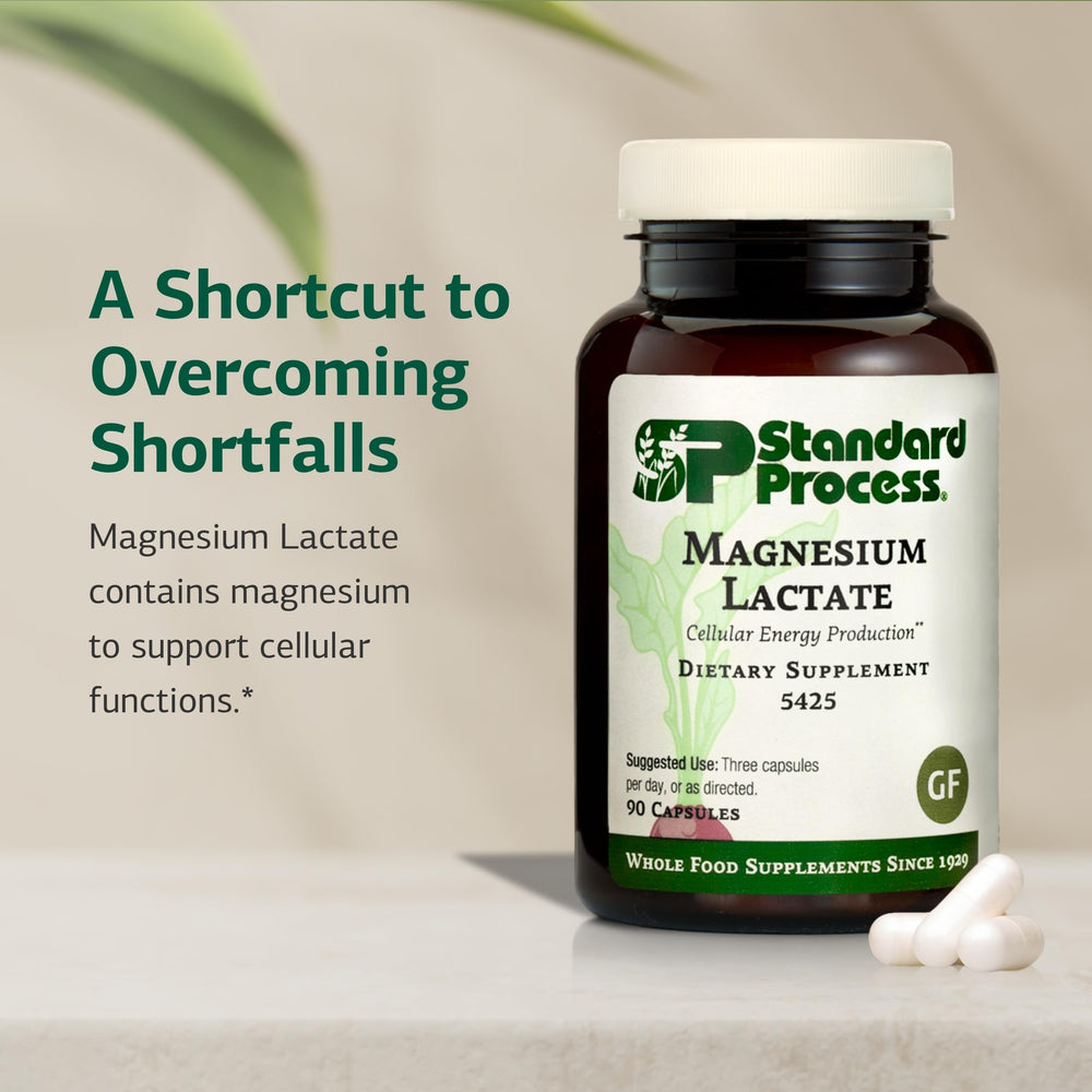 Heart and nervous system health concept with magnesium lactate