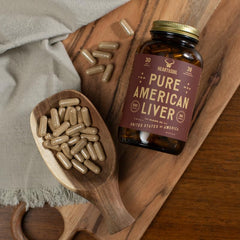 HEART & SOIL American Liver Supplement bottle labeled 180 capsules