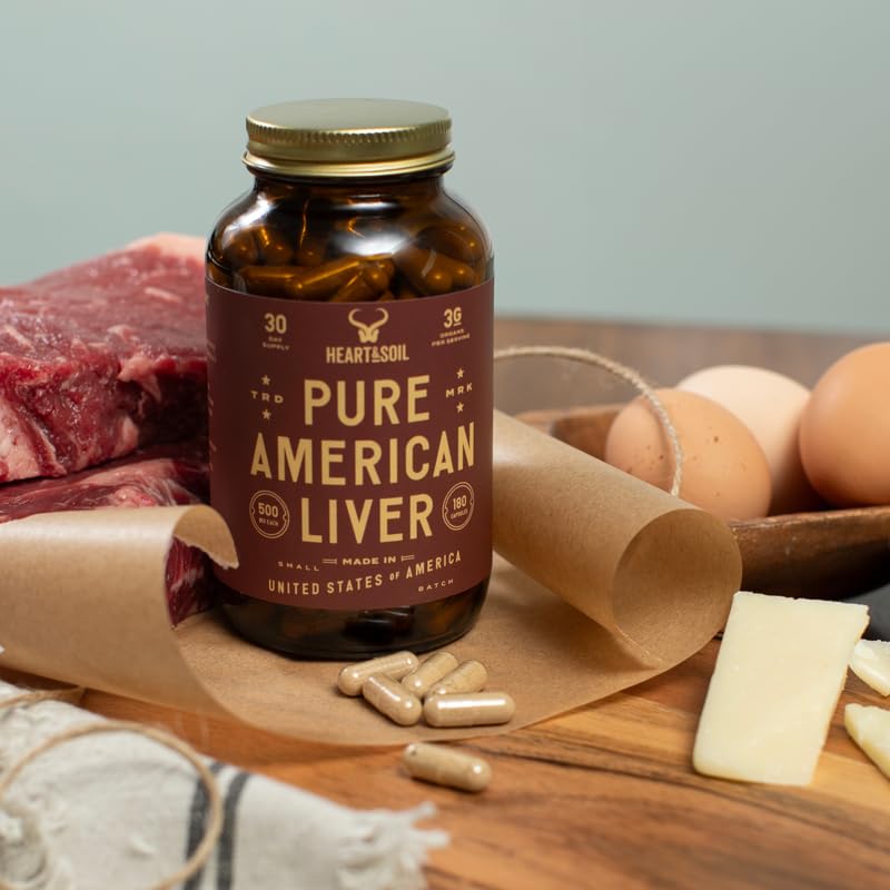 Nutritional information graphic for HEART & SOIL liver supplement