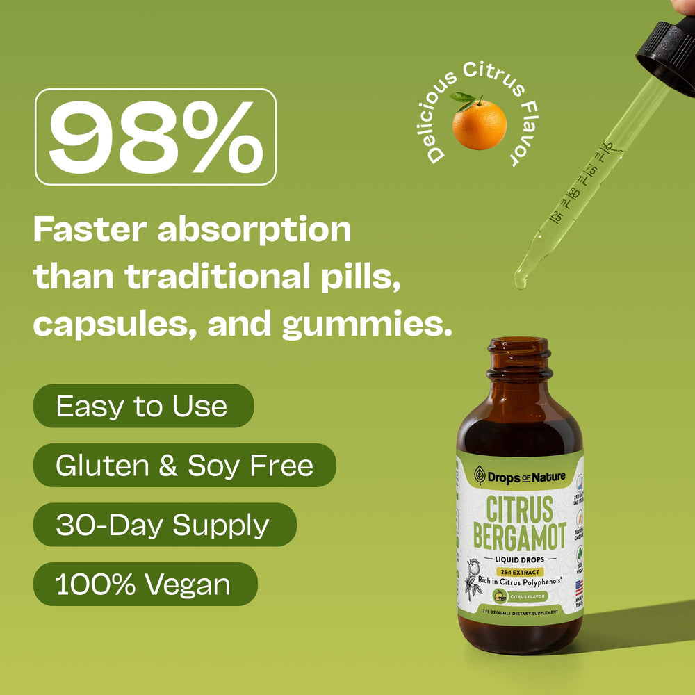 Heart wellness concept featuring bergamot drops