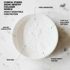 Collagen powder being poured into coffee