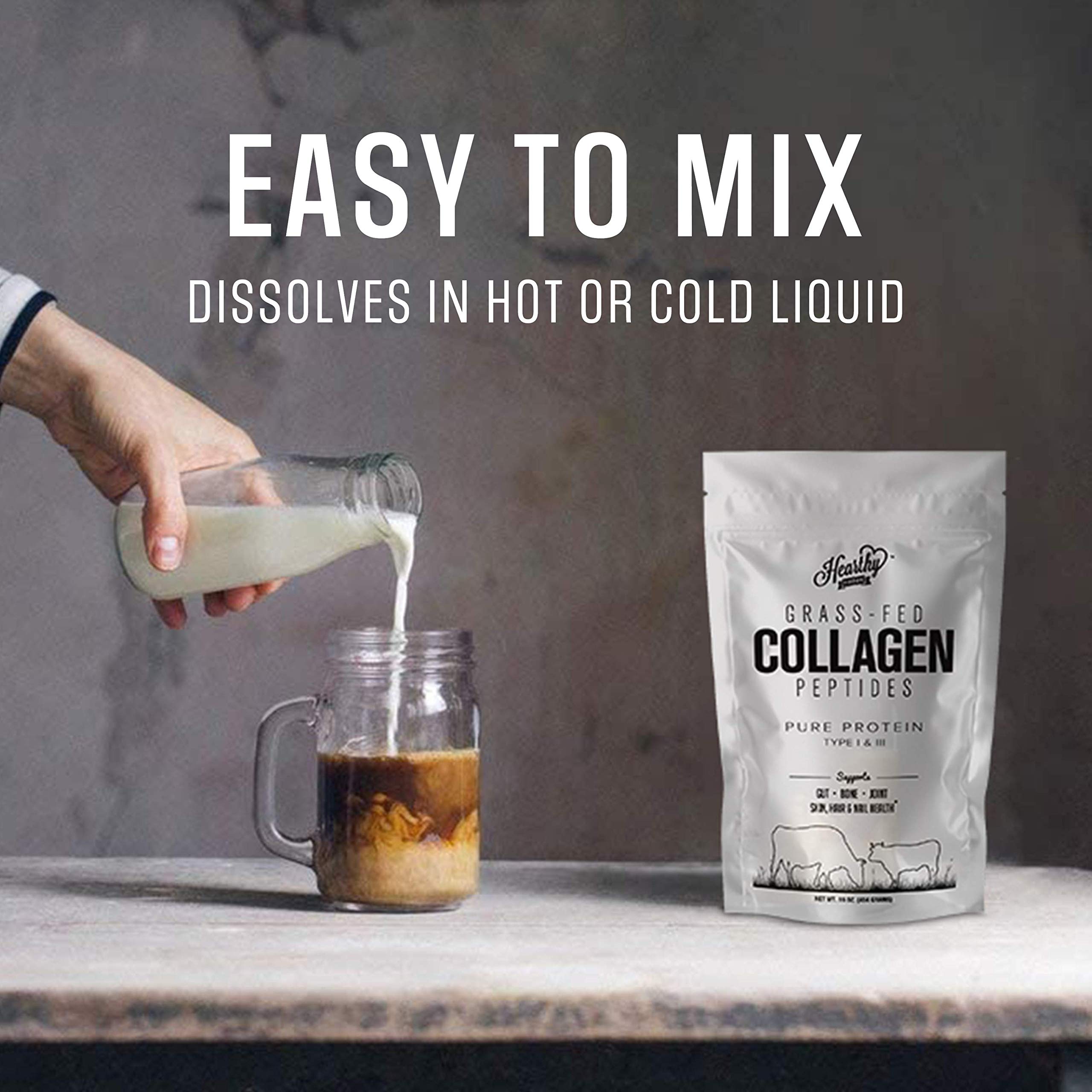 Smoothie prepared with Hearthy Foods collagen powder