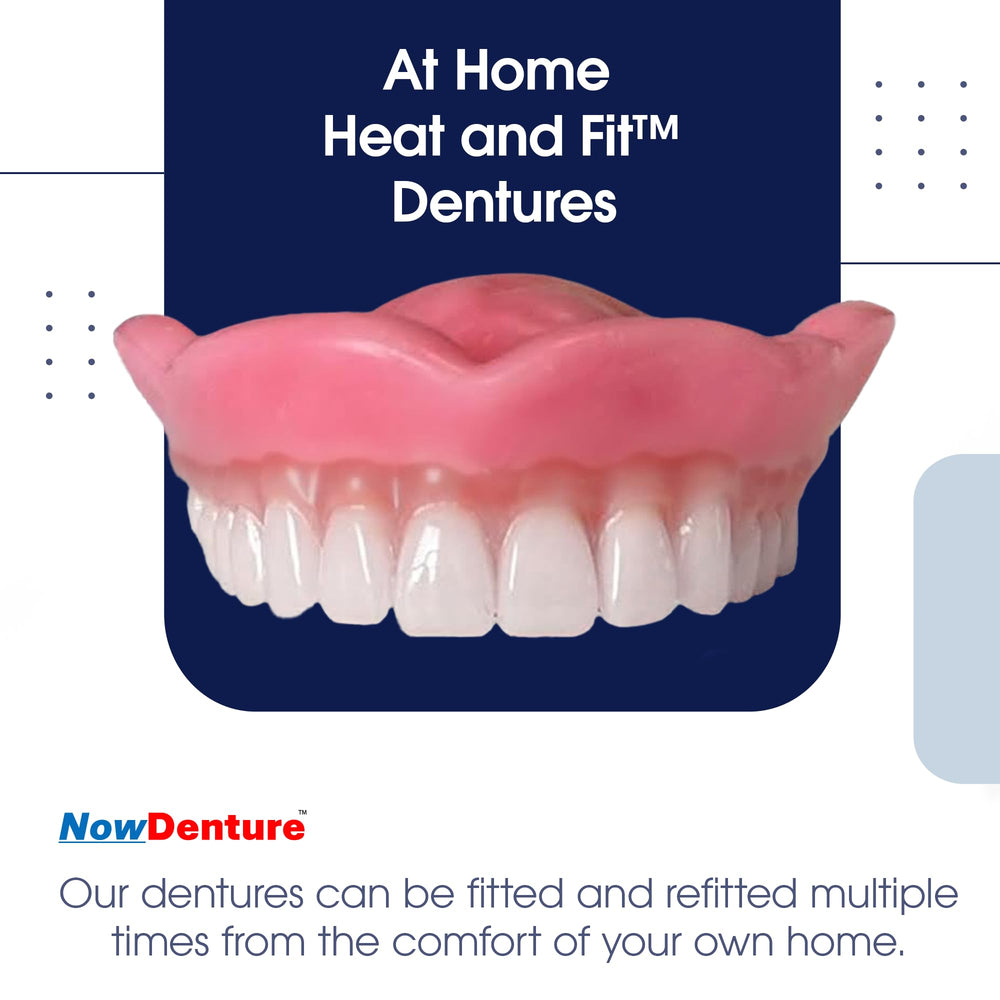 Close-up of denture teeth in shade A1