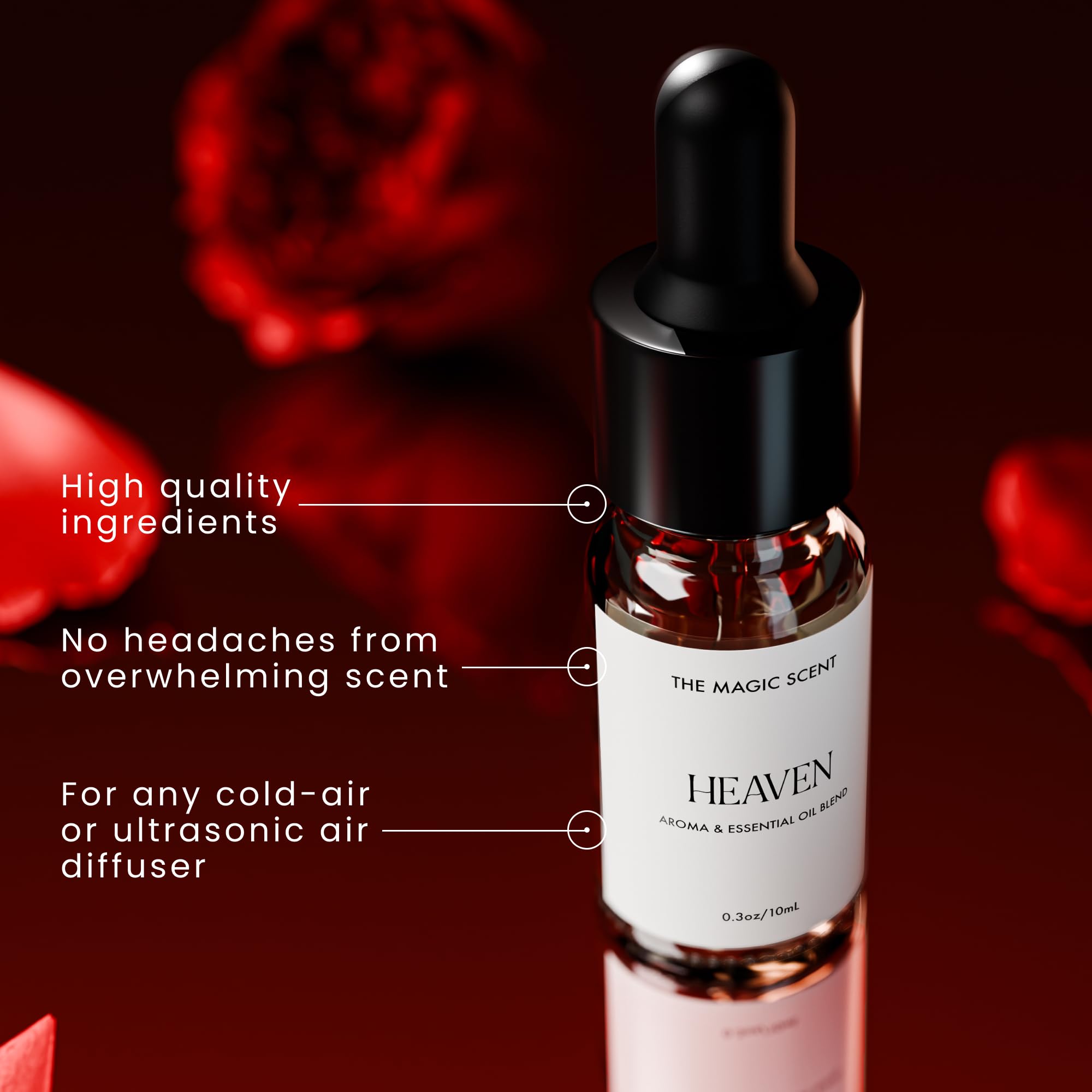 Heaven diffuser oil middle notes jasmine petals rose tea leaves
