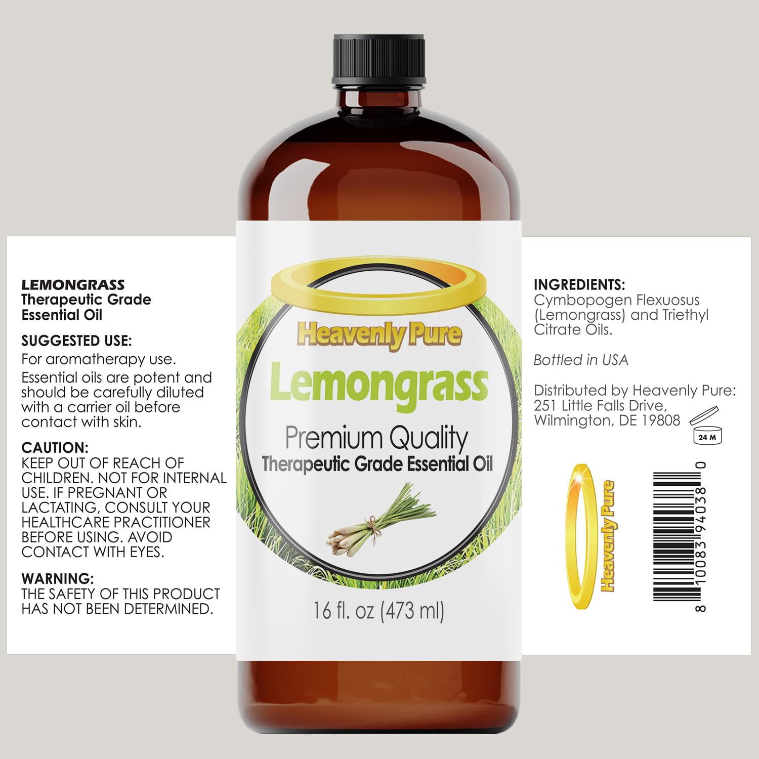 Lemongrass essential oil in a diffuser for aromatherapy