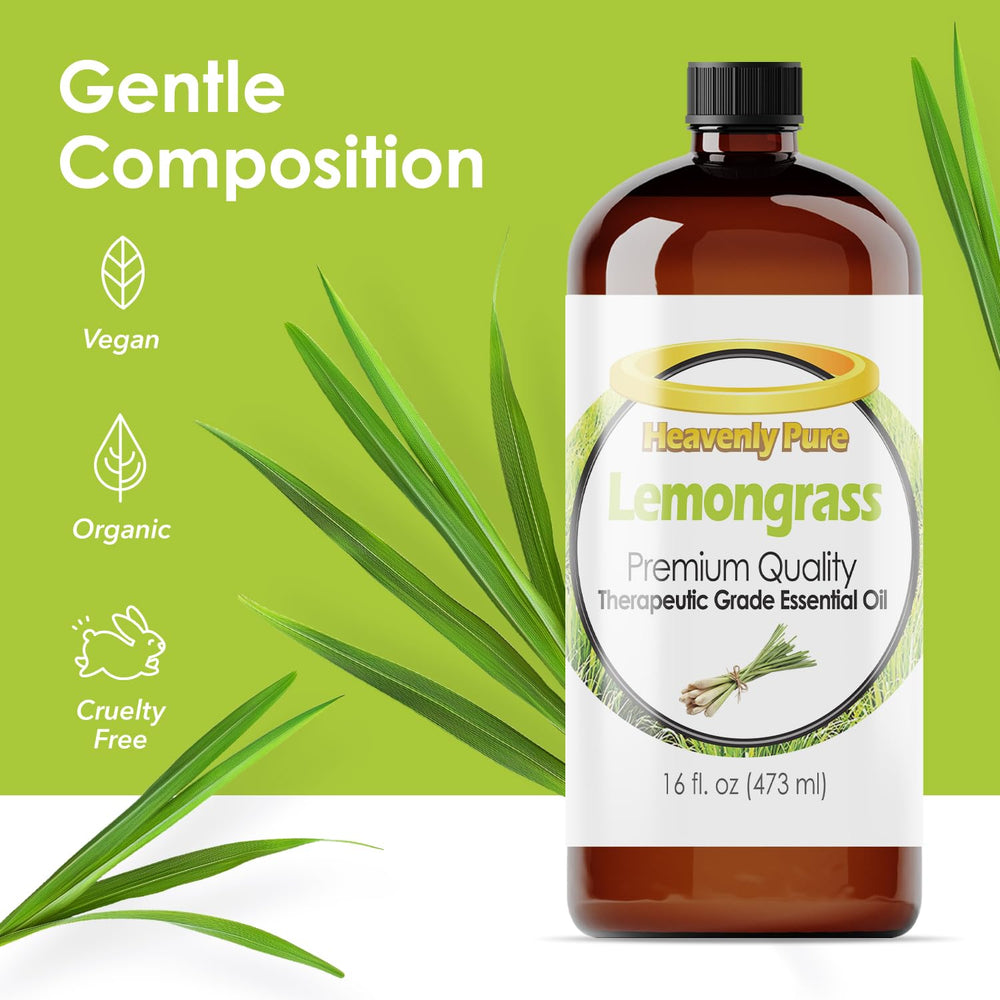 Gift-ready packaging for Heavenly Pure Lemongrass essential oil 16 oz