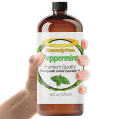 Heavenly Pure Peppermint Essential Oil 16oz bulk bottle