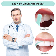 Mint flavor floss picks for daily oral care