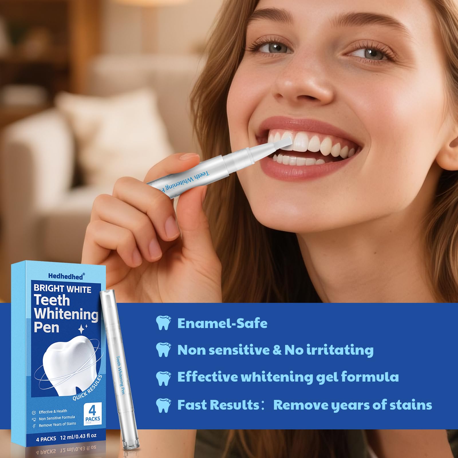 Close-up of whitening gel applied to teeth