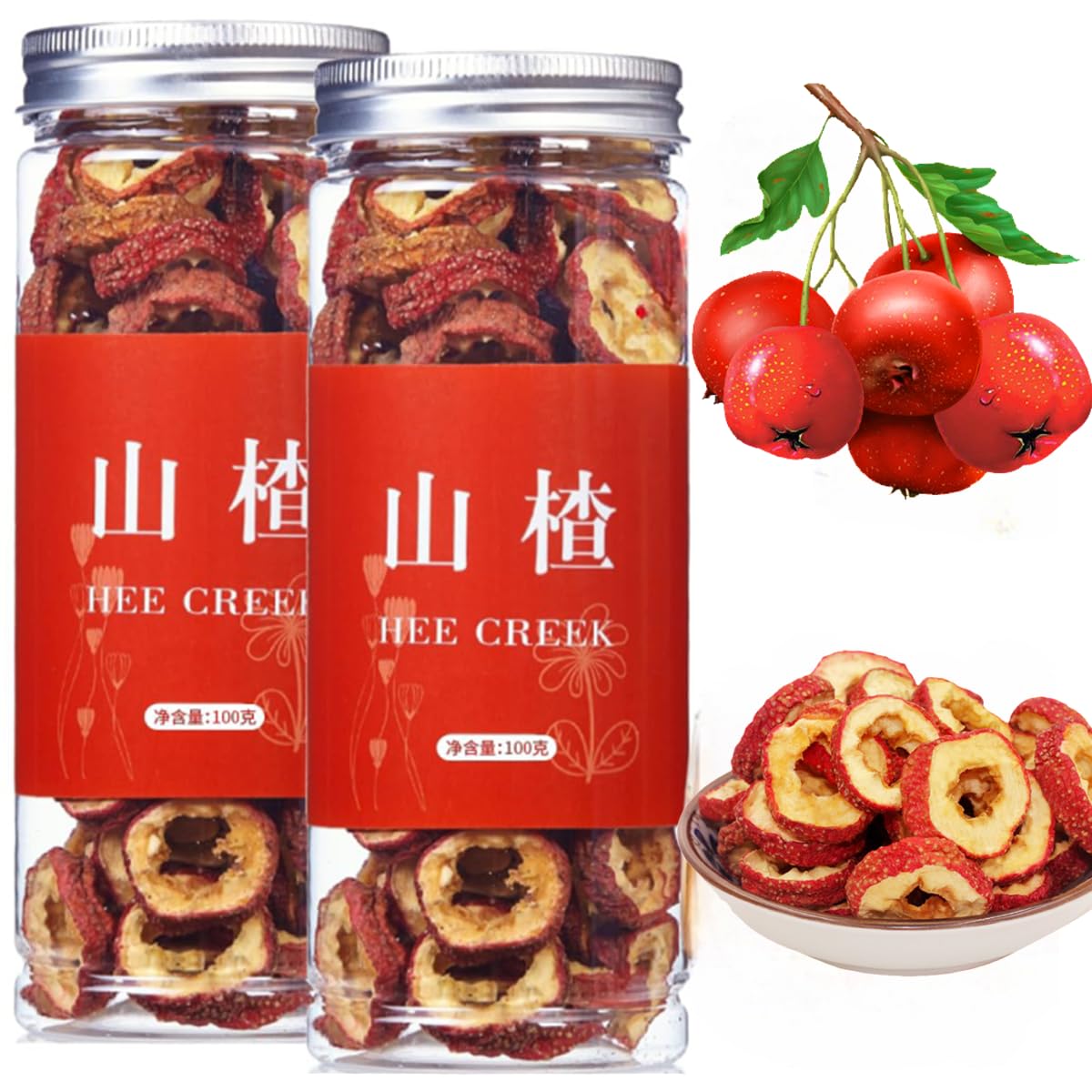 Front packaging of Hee Creek Hawthorn Berry Tea 7.06oz/200g