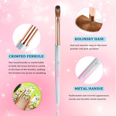 heemeei long-bristle brush picks up more powder for efficient coverage