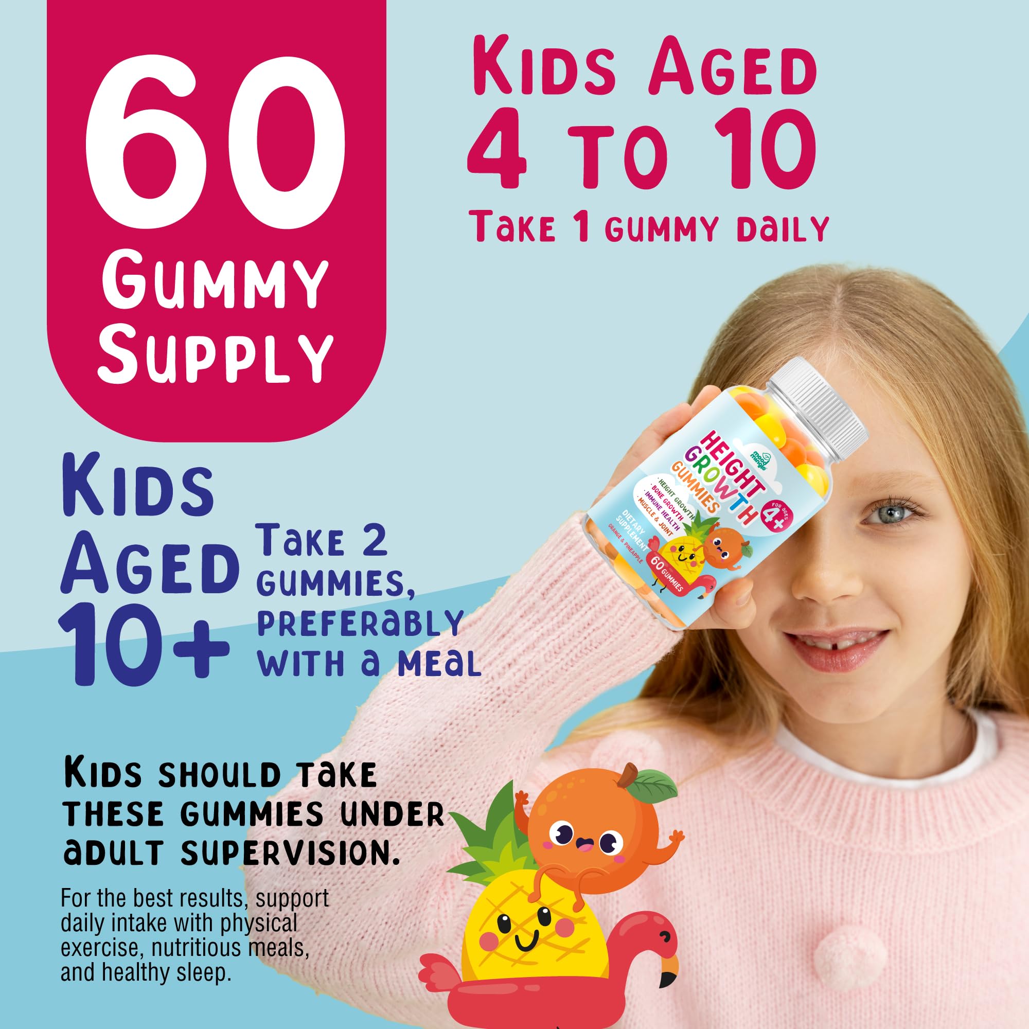 Child taking a gummy supplement