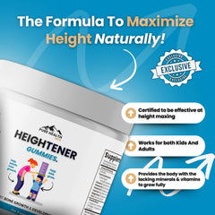 Heightener Gummies for adults bone health and height growth
