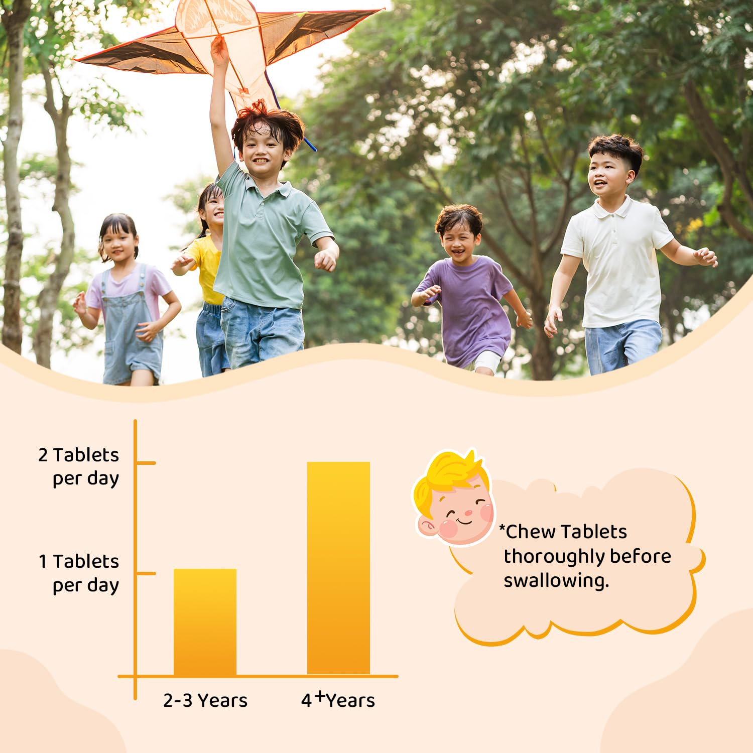 Illustration representing healthy eye development for children