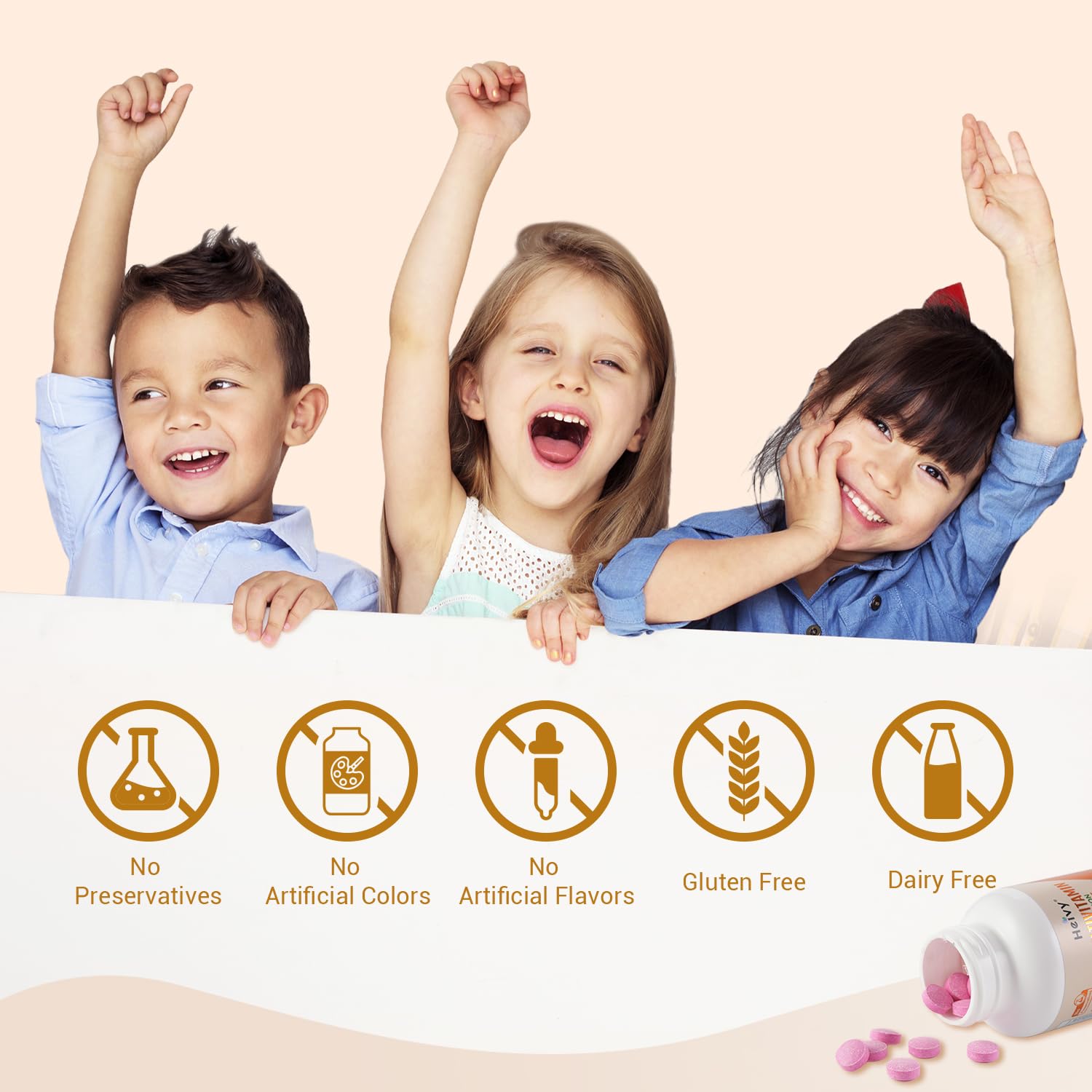 Retail-ready Heivy bottle on a store shelf