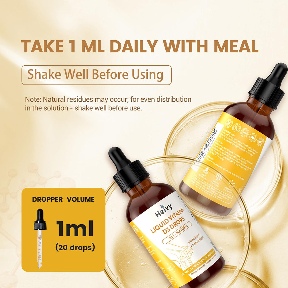 Usage instructions showing how to take the drops