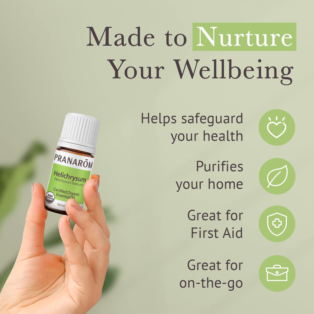 Aromatherapy diffuser with Helichrysum essential oil