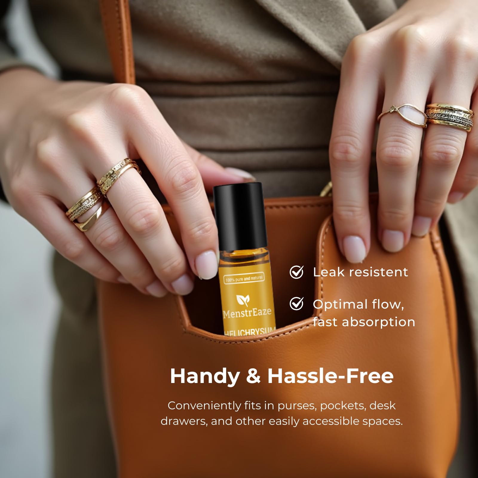 Travel-friendly roll-on in a pouch