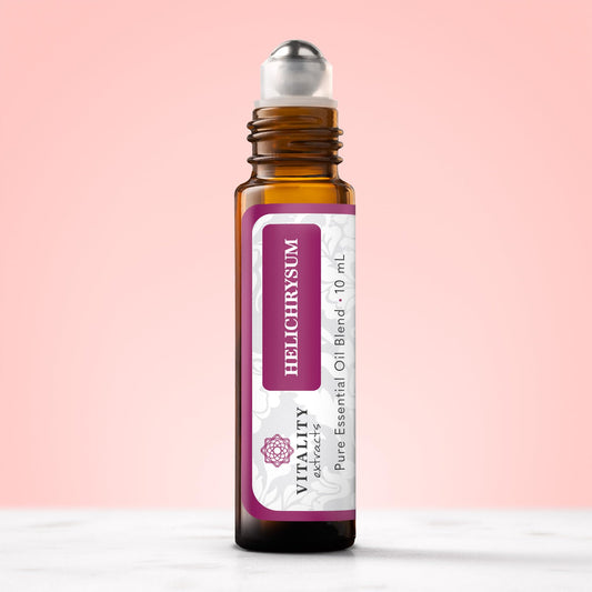 Close-up of roll-on bottle with coconut oil base