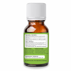 Amber glass bottle of Helichrysum essential oil