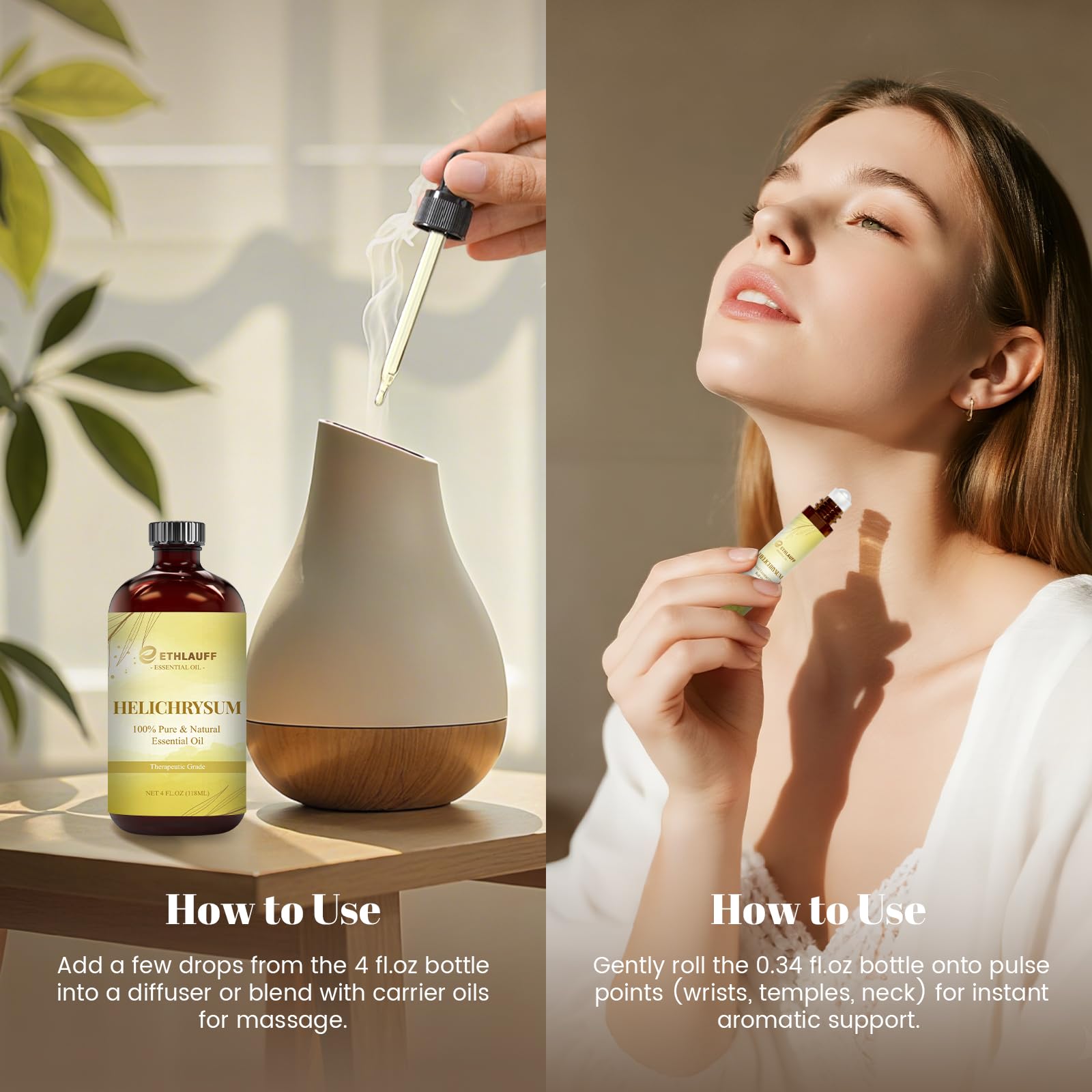 Relaxing bath with Helichrysum oil