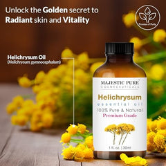 Helichrysum oil aroma with green wood and spice notes