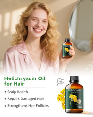 Helichrysum essential oil for hair care and scalp massage